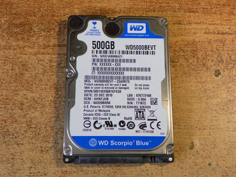 Hard disk Western Digital 2,5" 500 GB SATA II