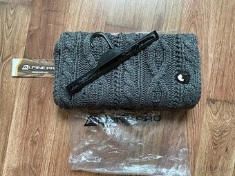 Nová unisex zimní pletená kruhová šála ALPINE PRO - šedá