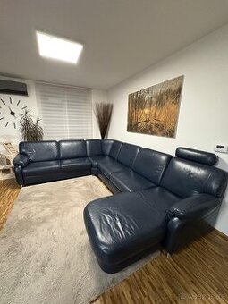 Kožená rozkládací sedačka - 1