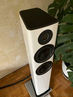 Sloupové reproduktory Elac Vela FS 407, vysoce lesklé bílé,