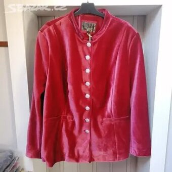 Luxusní vínový kabátek vel.52-54