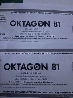 Oktagon 81 O2 aréna 2xticket vedle sebe