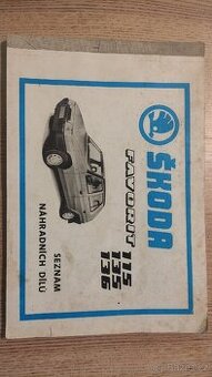 Katalog, seznam náhradní dílů na Škoda Favorit 115, 135, 136