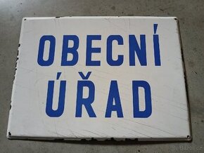 Smaltovaná cedule Obecní úřad