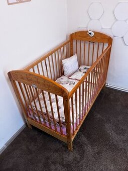 Dětská postel - masivní borovice - Puppolina - bez matrace