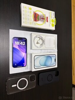 Apple iPhone 15 128GB Modrý – ZÁRUKA