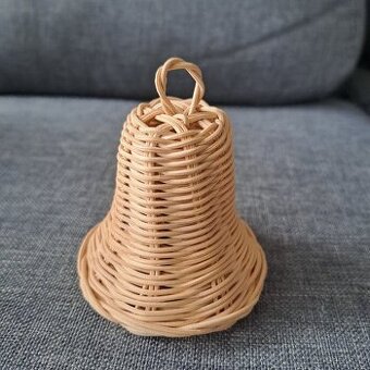 Slaměný zvonek s rolničkou - 8 kusů - TOP STAV