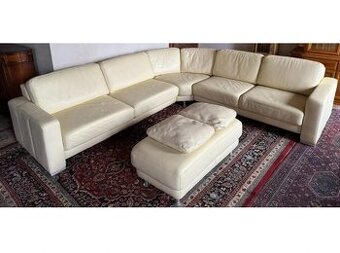 Luxusní moderní rohová kožená sedací souprava,3221