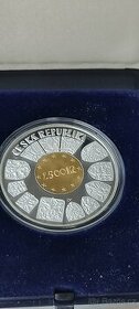 Pamětní mince se zlatým středem Vstup ČR do EU 2 500 Kč