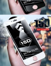 iPhone 7, 8-ochranné 15D sklo,bílé, černé