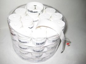 Omotávky na rakety Wilson (černé a bílé), overgrip.