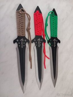 Sada vrhacích nožů s pouzdrem, 25 cm 3 ks
