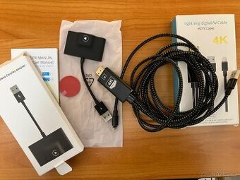 Bezdratovy CARPLAY adapter + 4K HDTV Lightning kabel