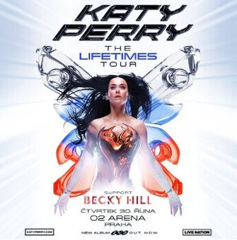 Katy Perry Praha 30.10.2025 sezení sektor 118 2-6 lístků