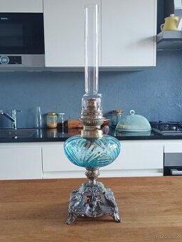 SECESE/ART NOUVEAU STAROŽITNÁ PETROLEJKA HASAG, FRANCIE 1900