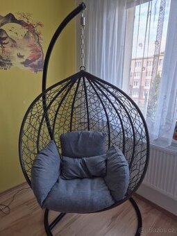 Závěsná houpačka šedá