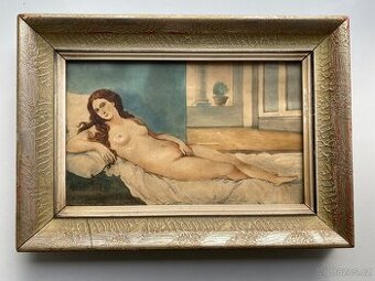 Retro obraz - akt ženy