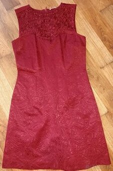 NOVÉ VÍNOVÉ ŠATY S KRAJKOU - ORSAY - VEL.40=======