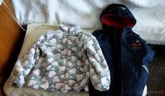 Dívčí  mikina vel. 110, bunda vel. 98