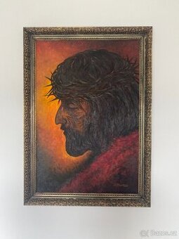 obraz olej na desce Ježíš Kristus velký obraz Krista