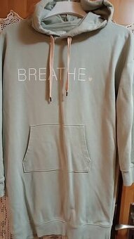 Světle zelená dlouhá mikina, šaty vel M Esmara