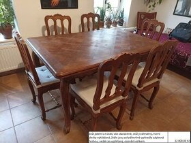 Stůl jídelní a 6 židlí