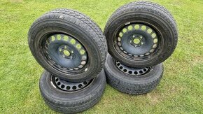 Plechové disky 5x112 R16 a pneu Michelin 195/65 R16 C zimní - 1