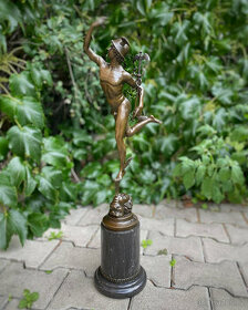 Vysoká bronzová soška socha Hermés Merkur - 1