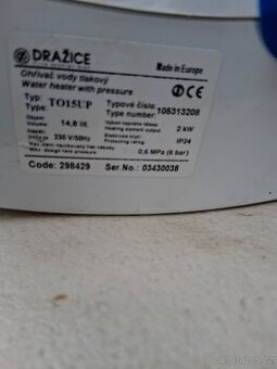Prodám ohřívač vody tlakový, 15l - 1