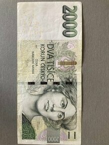 Bankovka 2000Kč, série E - 1