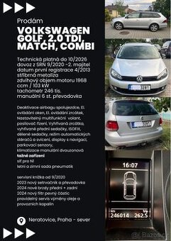 Volkswagen Golf 2.0 TDi combi Match