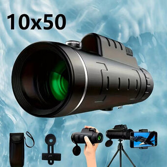 Binokulár + stativ + adaptér na mobilní telefon