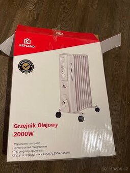 Olejový radiátor 2000 W. Elektrický radiátor