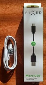 2x nový kabel USB-A na USB-micro