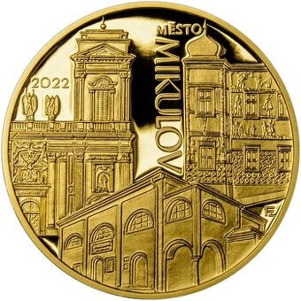 Zlatá mince ČNB 5000 Kč Město Mikulov 2022 - PROOF - 1