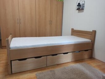 Postel z masivu 90 x 200