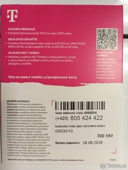 Sim karta T-Mobile