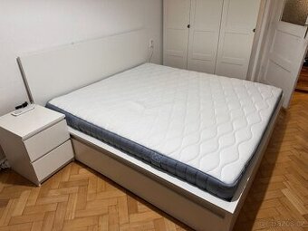 Rám postele – IKEA MALM 180×200 cm + 2 úložné šuplíky + rošt