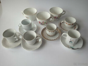 Porcelánové hrníčky, šálky s podšálky