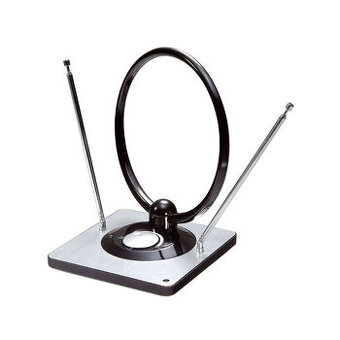 Anténa pokojová Vivanco TVA 302 nerez pro DVBT2 / Digital