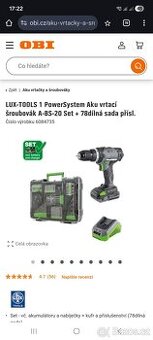 Aku šroubovák Lux Tools A-BS-20