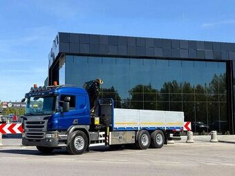 Scania P410 6x2 - valník s hydraulickou rukou Palfinger