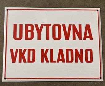 Smalt cedule VKD KLADNO, nepoškozená, jen zadní strana.