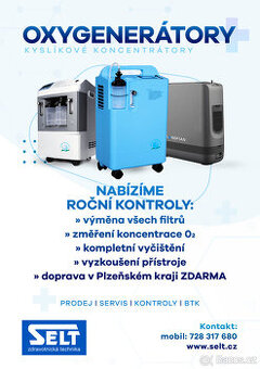 Roční kontroly a servis kyslíkových koncentrátorů