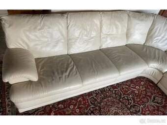 Moderní rohová kožená sedací souprava, 2663