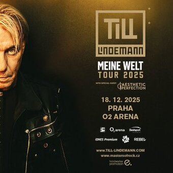 2 lístky na koncert Lindemanna v Praze 18.12. stání u pódia