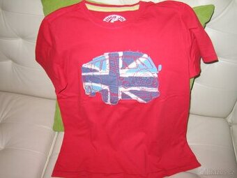 Tričko s aplikací autobusu vlajky, vel. 152