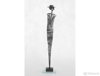 Socha muže kov dekorace originální umění cín soška - Elegán