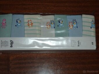 Nové-H&M-7x Kalhotky-Bluey na holčičku 6-8 Let