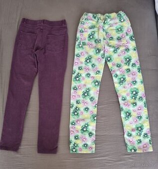 2x kalhoty a leginy vel. 134